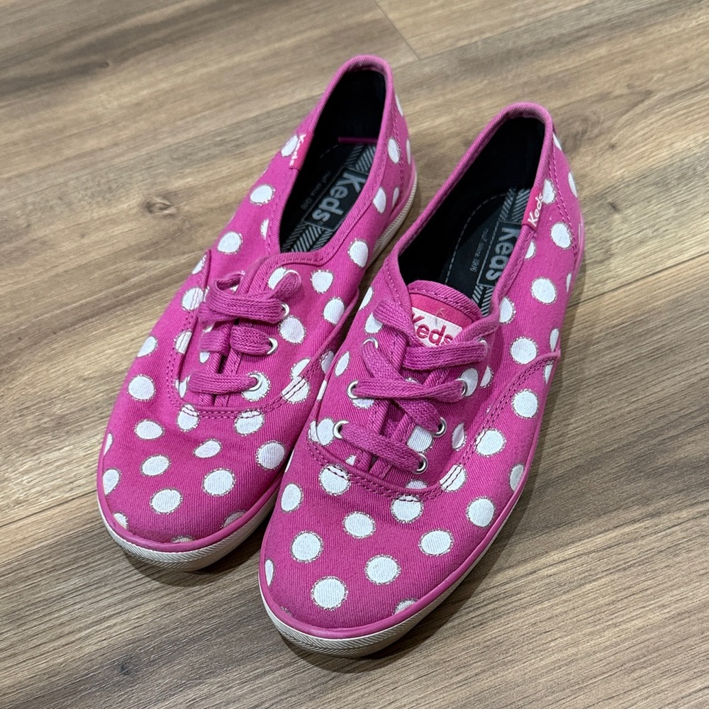 Keds Kids Sneakers in Pink with White Dots